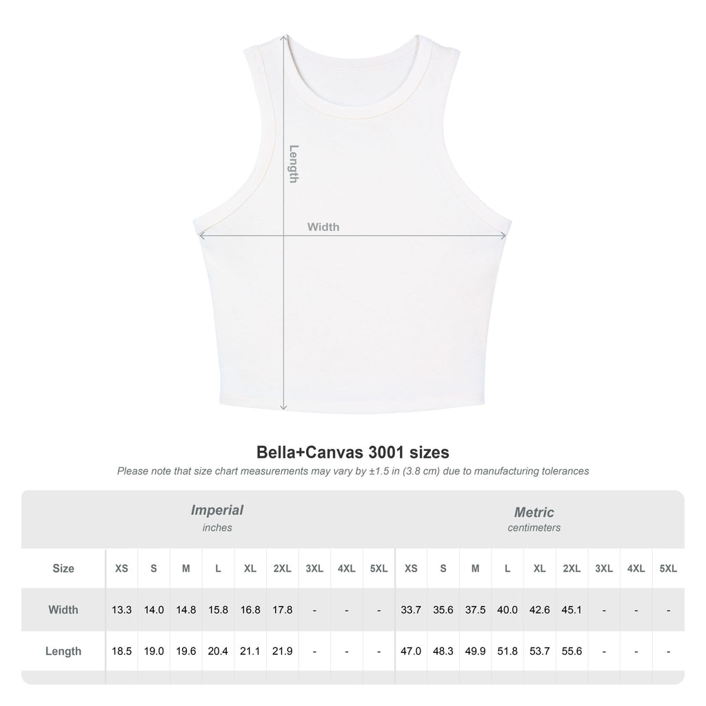 White Micro Rib Racer Tank Top — Minimal 'A I Z' Chest Logo, Cropped Summer Staple