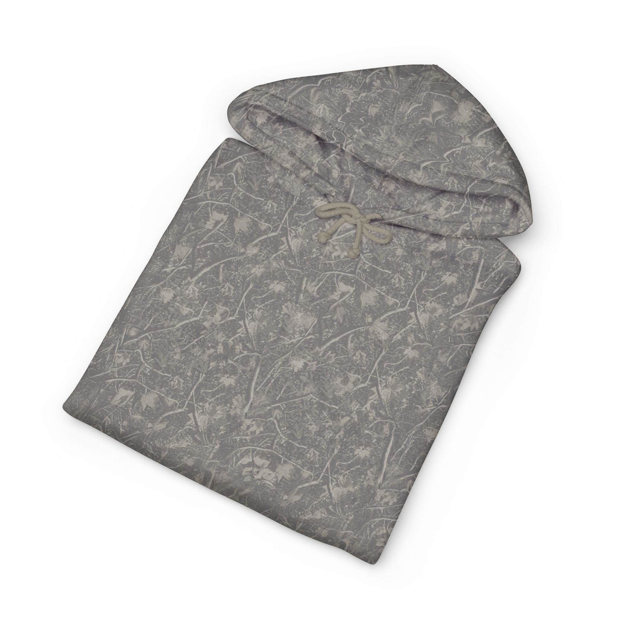 Marled Forest Pattern Hoodie — Vintage Gray All-Over Print Pullover