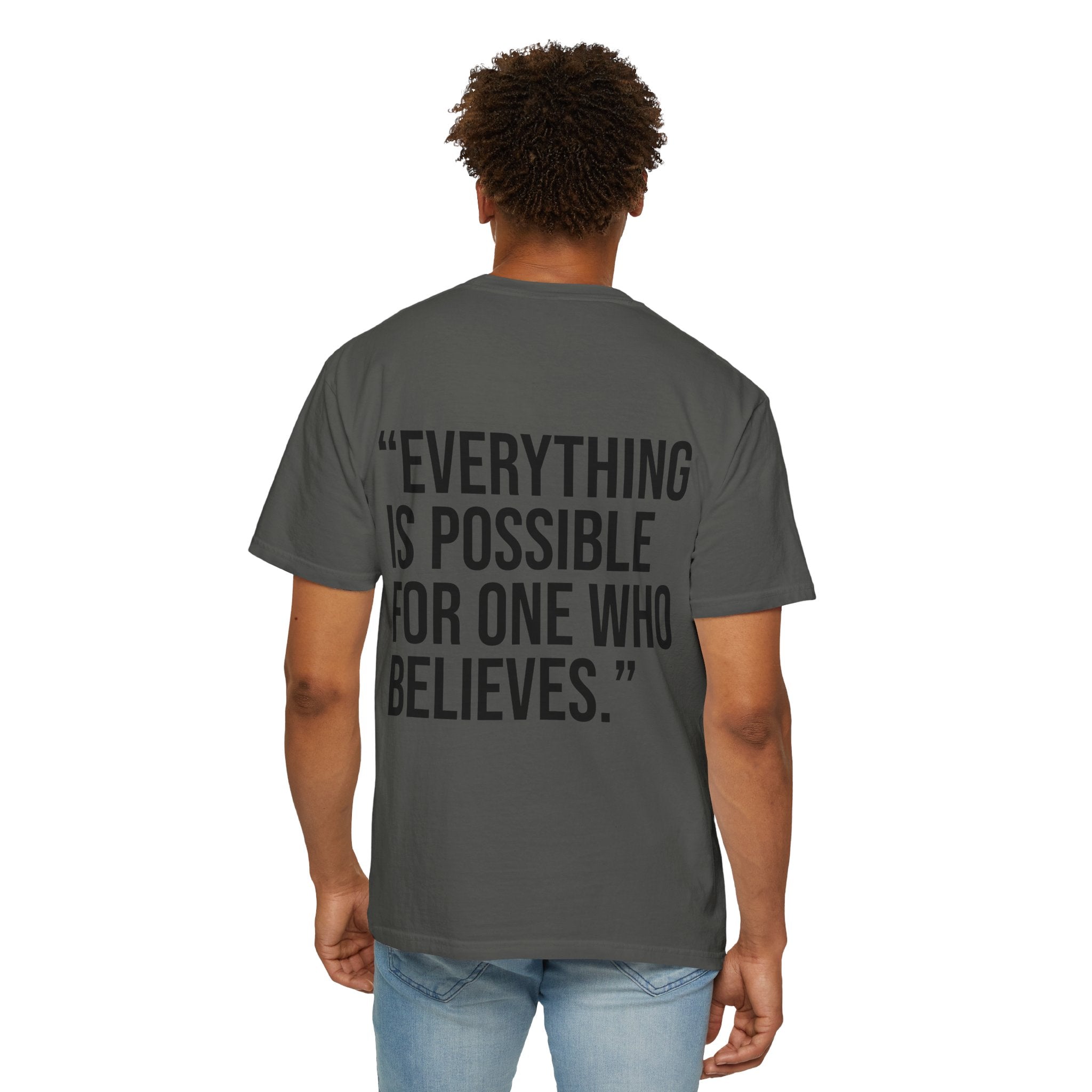 Mark 9:23 T‑Shirt — "Everything Is Possible for One Who Believes" Christian Tee