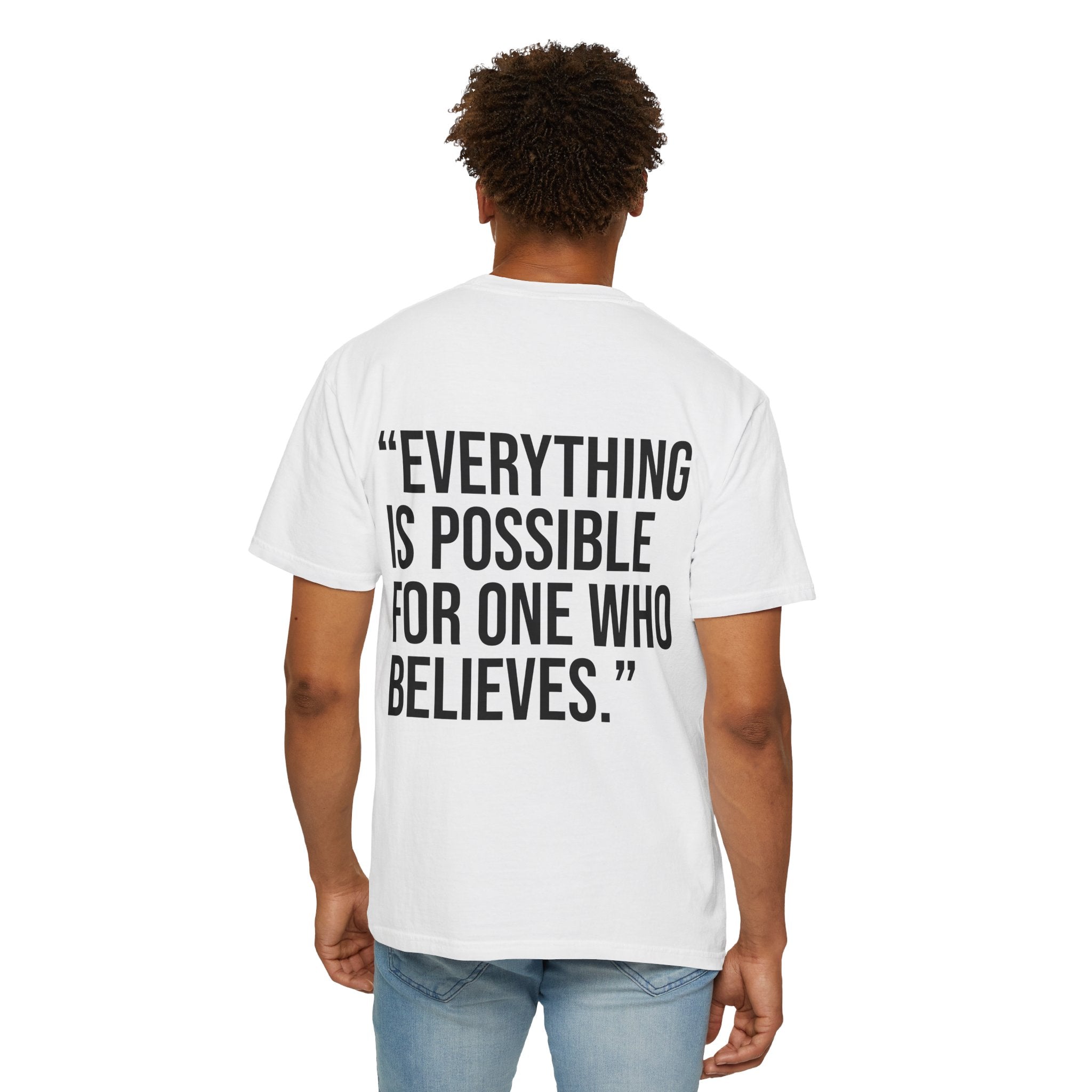 Mark 9:23 T‑Shirt — "Everything Is Possible for One Who Believes" Christian Tee