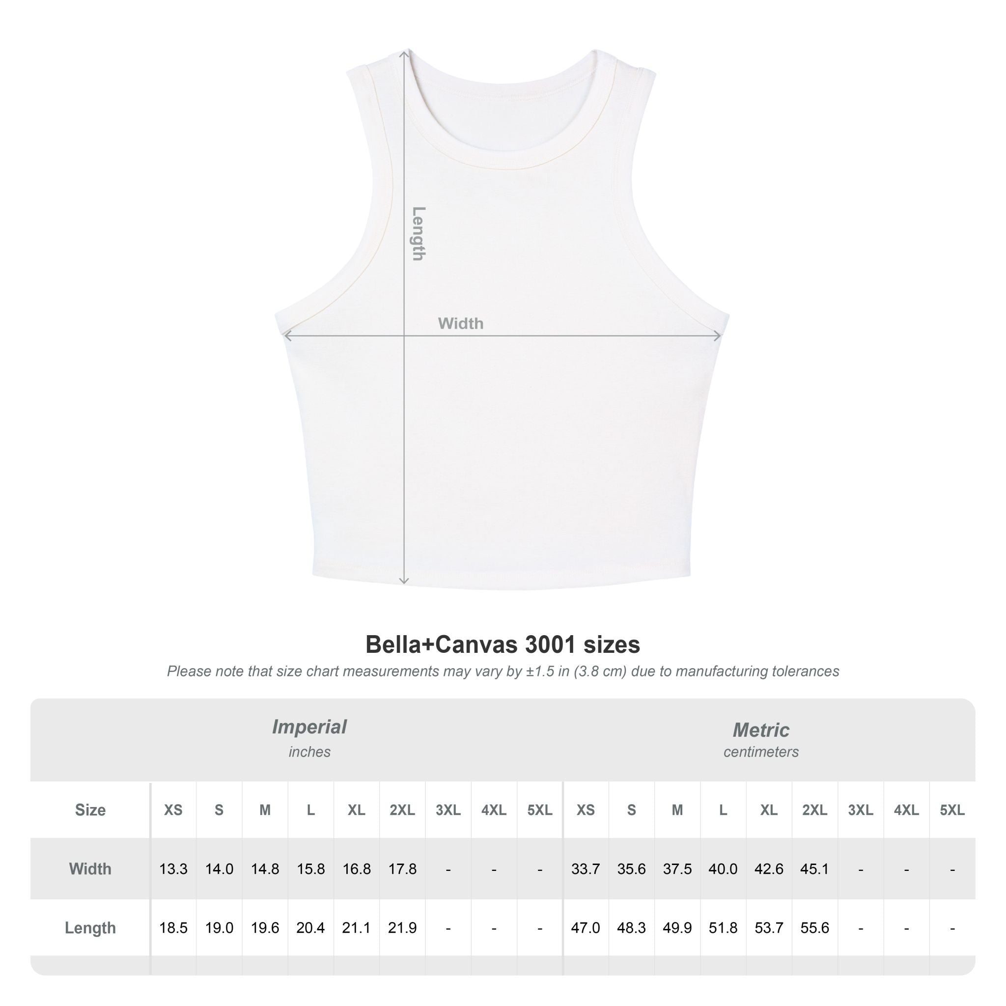 White Micro Rib Racer Tank Top — Minimal 'A I Z' Chest Logo, Cropped Summer Staple