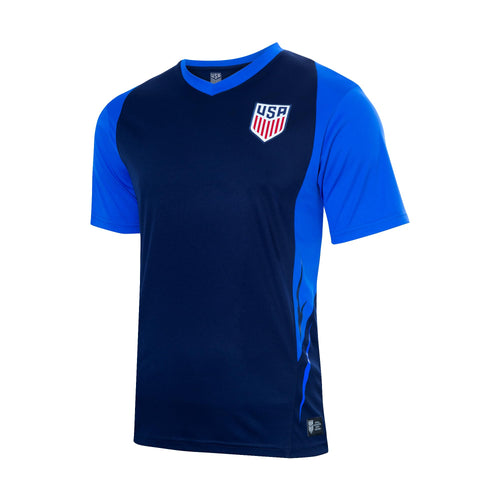 Icon Sports U.S. Soccer USMNT Adult Soccer Game Day Jersey-Inspired Shirt | Shattered 2.0 Navy Small